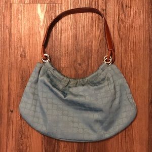 Kate Spade Blue Silk Shoulder Bag